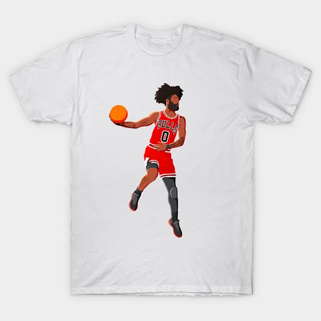 Coby White - Chicago Bulls Basketball T-Shirt by sportsign